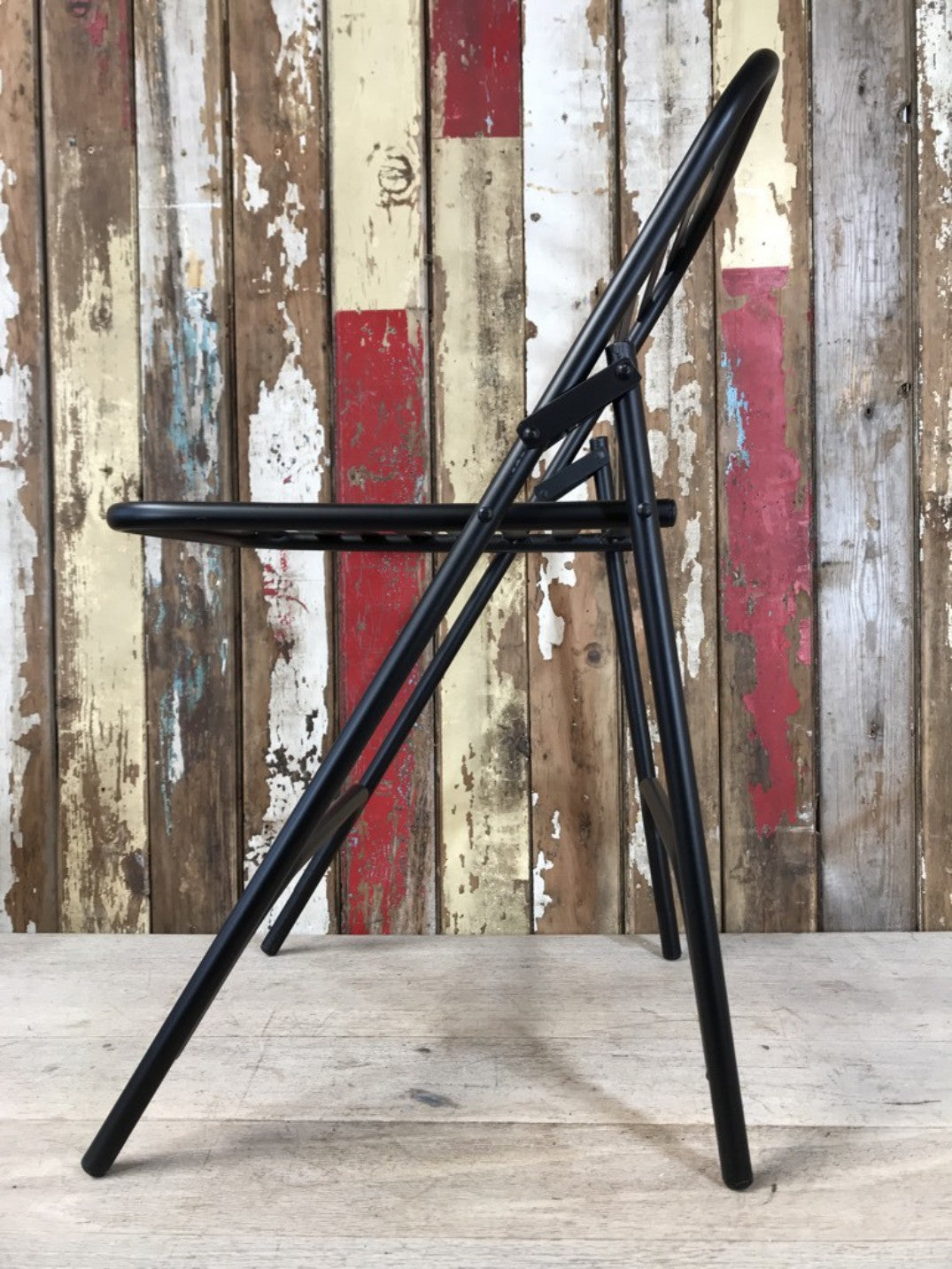 Black Strong & Sturdy Steel Foldable Chair New Indoor or outdoor