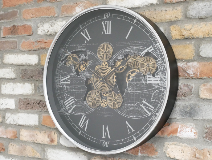60cm Diameter Wall Hanging Clock Roman Numerals