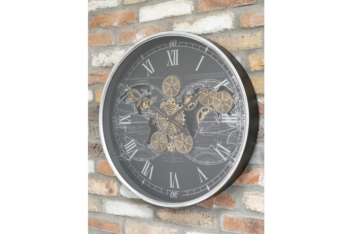 60cm Diameter Wall Hanging Clock Roman Numerals