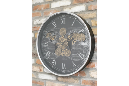 60cm Diameter Wall Hanging Clock Roman Numerals