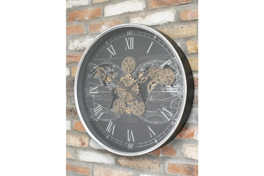 60cm Diameter Wall Hanging Clock Roman Numerals