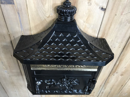 Black Cast Aluminium Horse Man Letter Wall Post Box