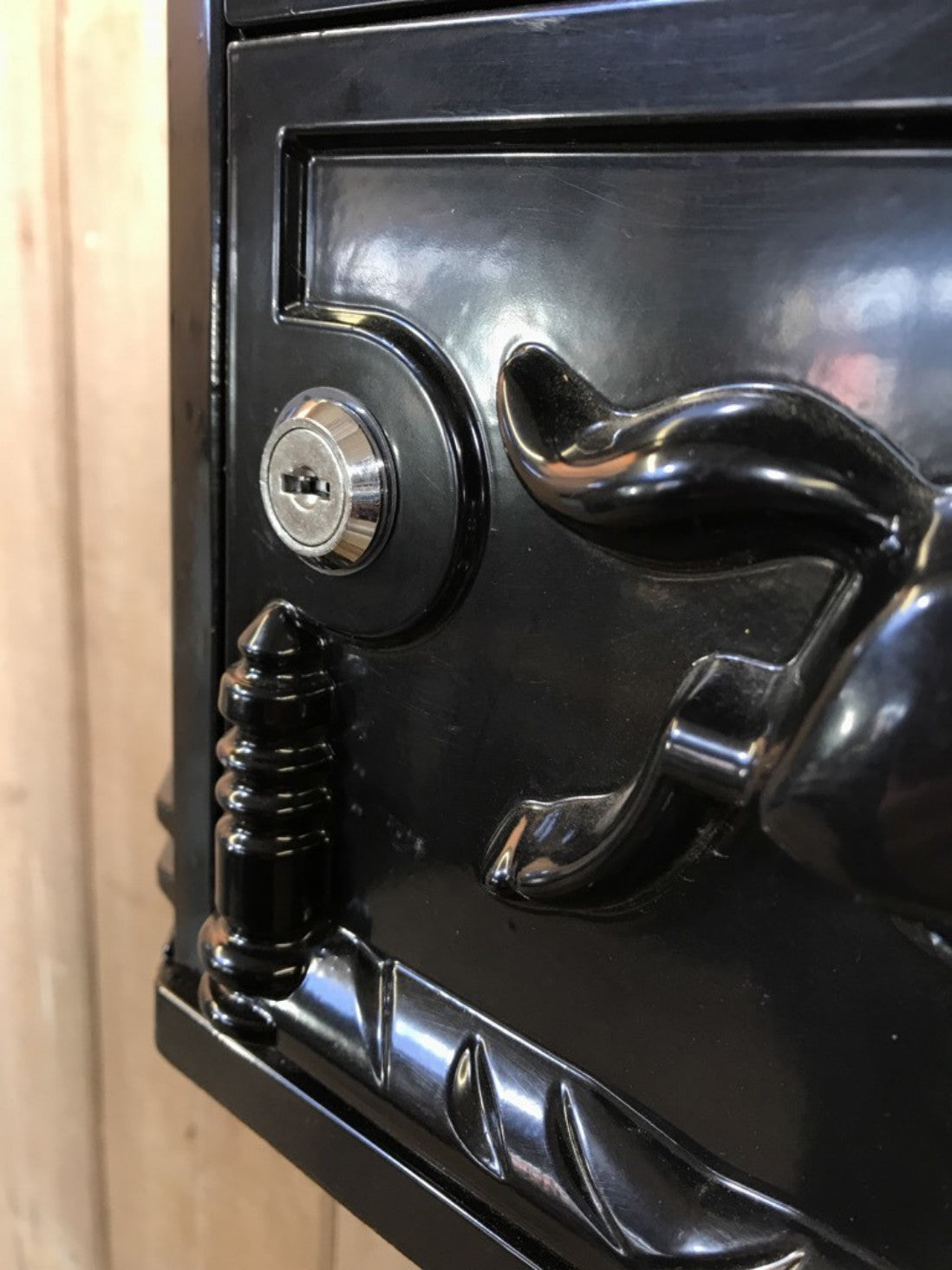 Black Cast Aluminium Horse Man Letter Wall Post Box