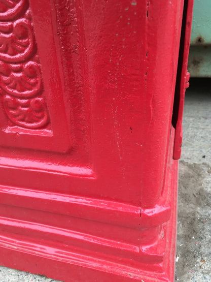 Heavy Cast Iron Royal Red Pillar Mailbox