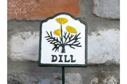 Garden Herb Sign Dill Cast Iron Plant Marker