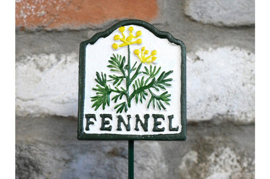 Garden Herb Sign FENNEL Cast Iron Plant Marker