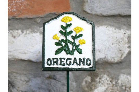 Garden Herb Sign OREGANO Cast Iron Plant Marker