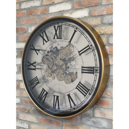 Large 80cm Diameter Wall Hanging Clock Roman Numerals