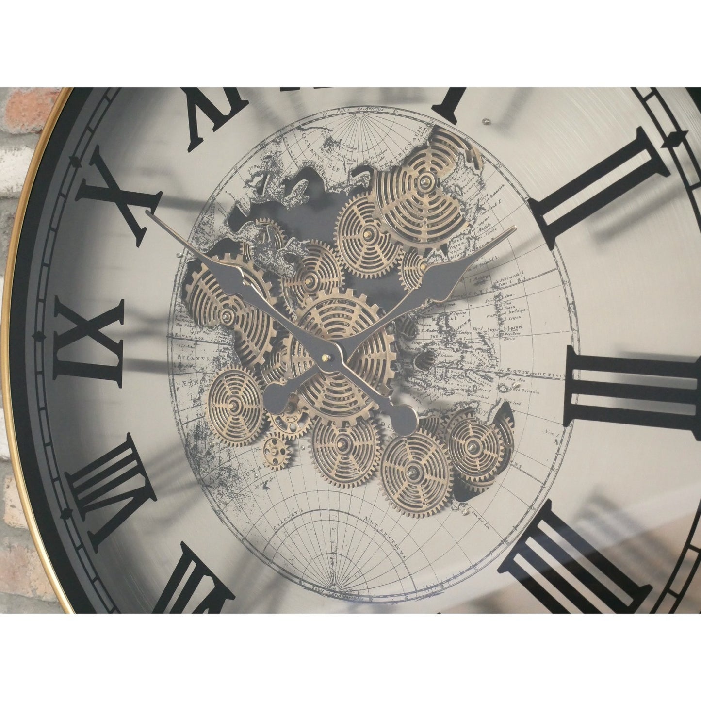 Large 80cm Diameter Wall Hanging Clock Roman Numerals