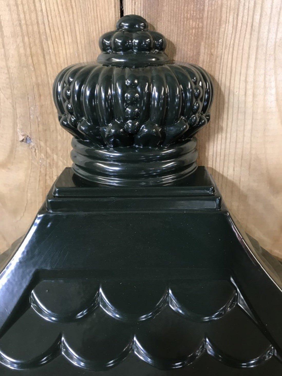 Dark Green Cast Aluminium Horse Man Letter Wall Post Box