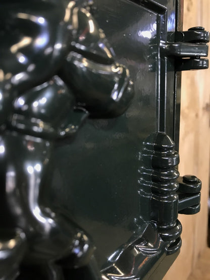 Dark Green Cast Aluminium Horse Man Letter Wall Post Box