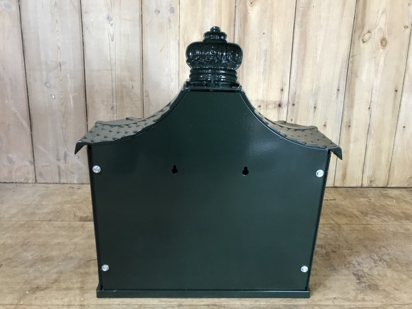 Dark Green Cast Aluminium Horse Man Letter Wall Post Box