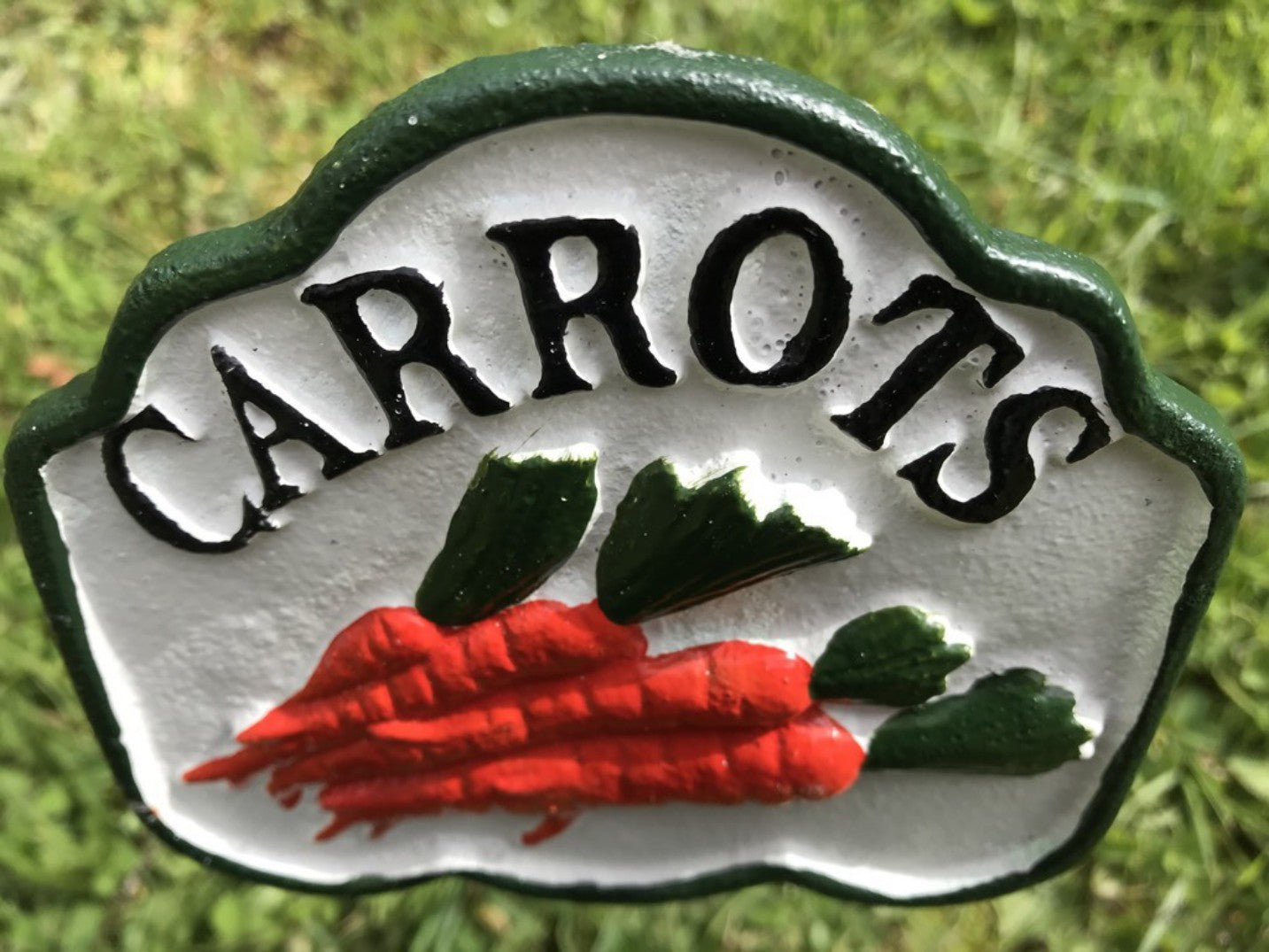 Garden Vegetable Sign CARROTS Cast Iron Vegetable Marker