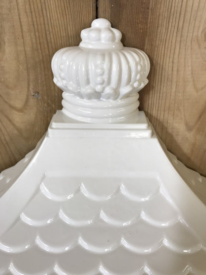 White & Gold Cast Aluminium Horseman Letter Wall Post Box