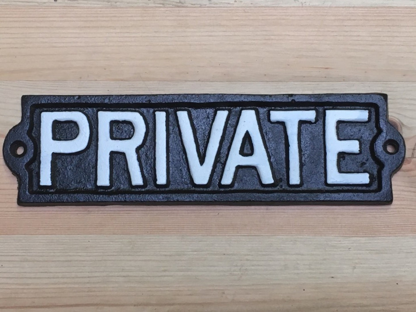 Cast Iron PRIVATE Office Door Business House Wall Gate Sign