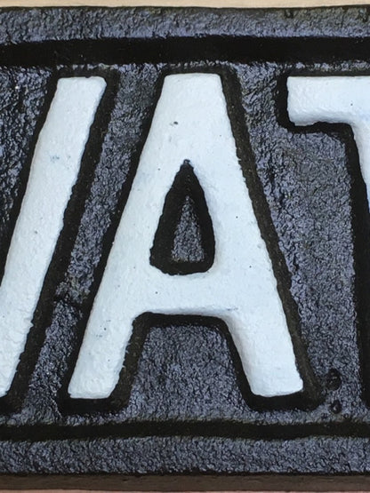 Cast Iron PRIVATE Office Door Business House Wall Gate Sign