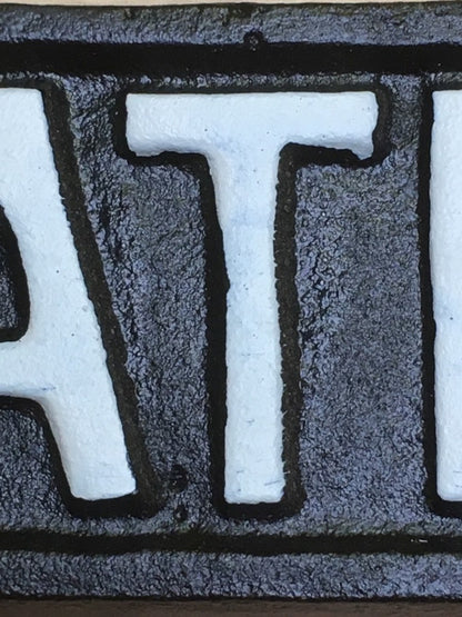 Cast Iron PRIVATE Office Door Business House Wall Gate Sign
