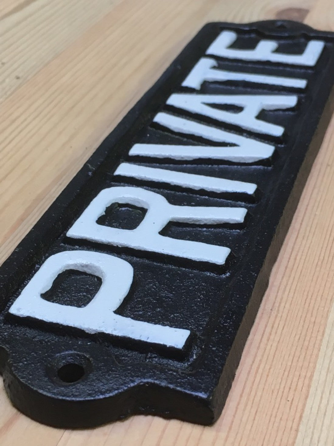 Cast Iron PRIVATE Office Door Business House Wall Gate Sign