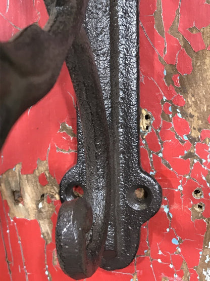 Ornate Single Cast Iron Shelf Wall Support Bracket 33cm By 23cm Brown