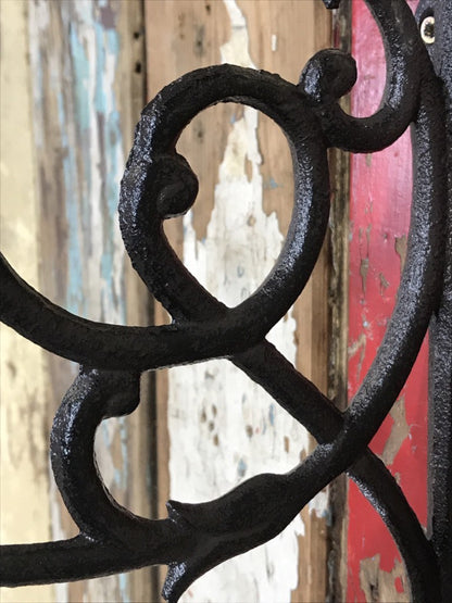 Ornate Single Cast Iron Shelf Wall Support Bracket 33cm By 23cm Brown