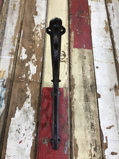Ornate Single Cast Iron Shelf Wall Support Bracket 33cm By 23cm Brown