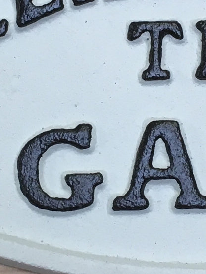 Cast Iron Sign PLEASE CLOSE THE GATE Farm Country Garden White