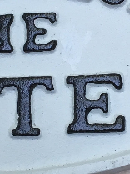 Cast Iron Sign PLEASE CLOSE THE GATE Farm Country Garden White