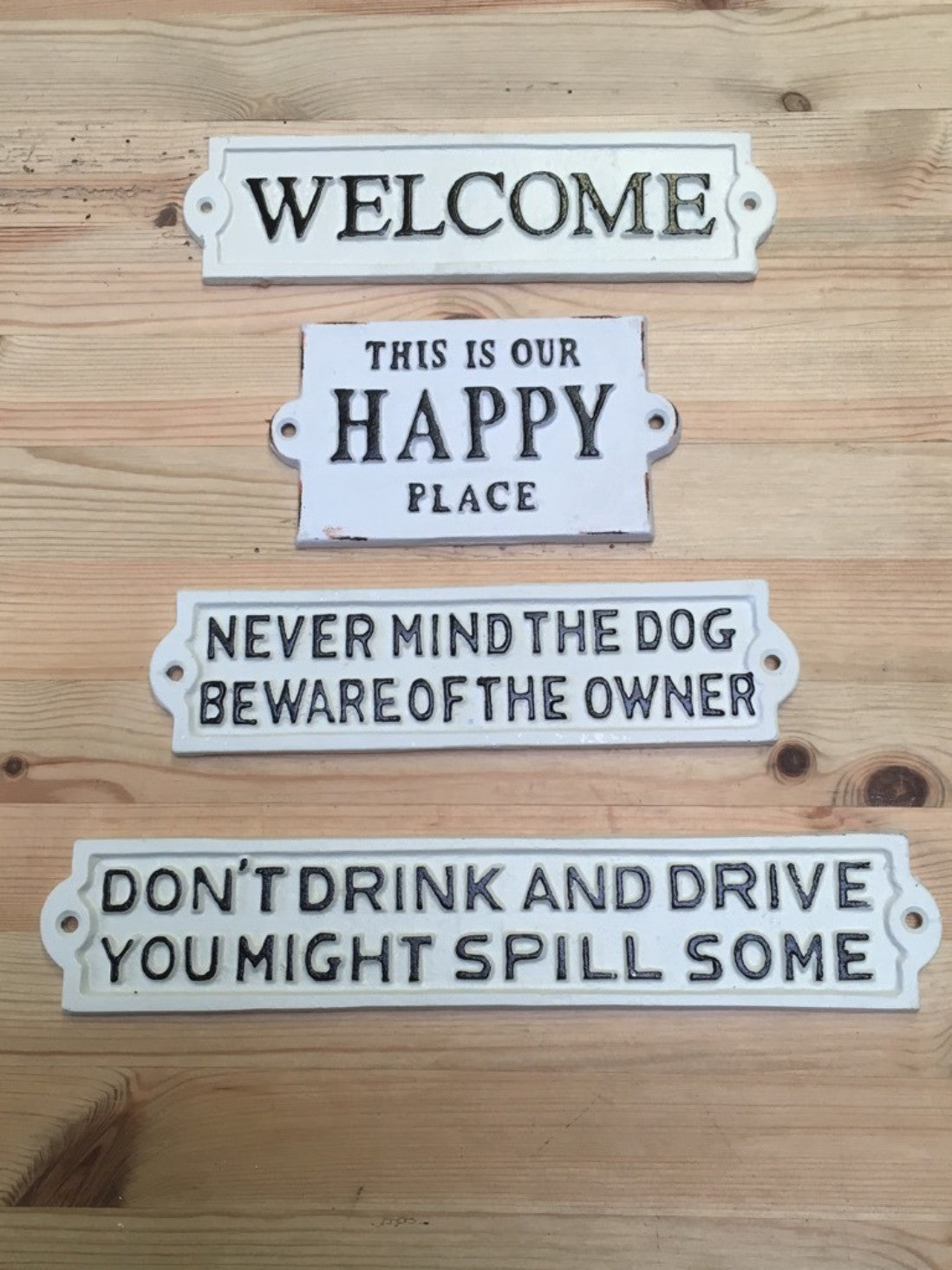 Cast Iron Sign PLEASE CLOSE THE GATE Farm Country Garden White