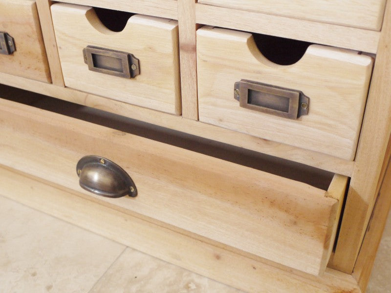 Cabinet 12 Small & 1 Large Mahogany Chest Of Drawers