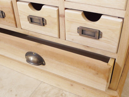 Cabinet 12 Small & 1 Large Mahogany Chest Of Drawers