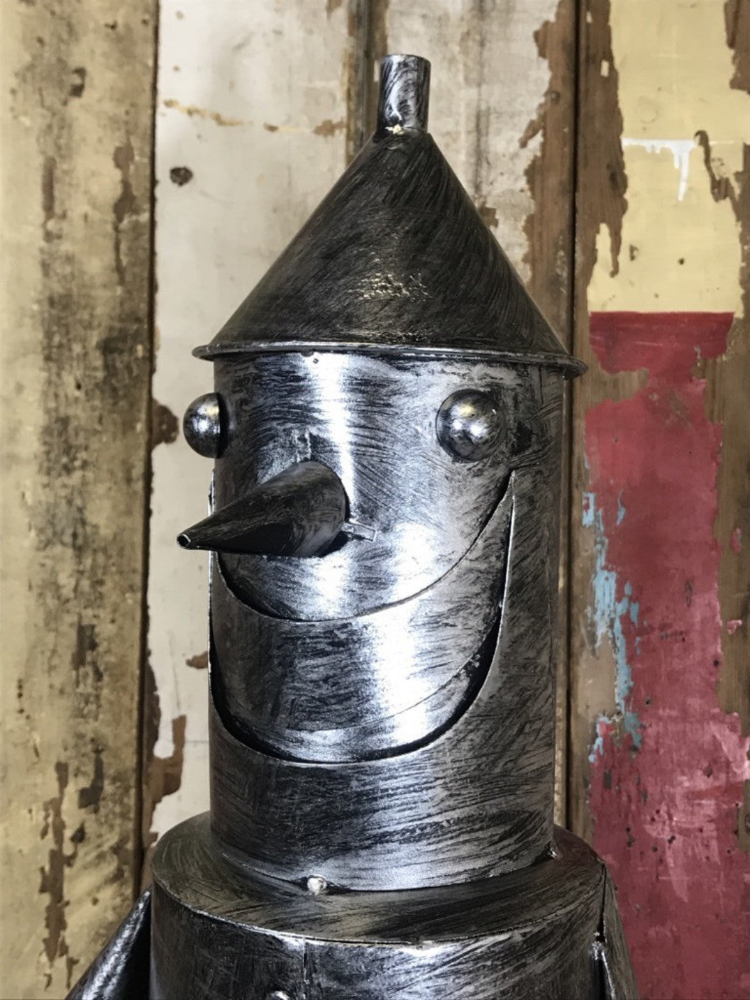 2'6 Medium Tin Man Statue With A Red Metal Heart New