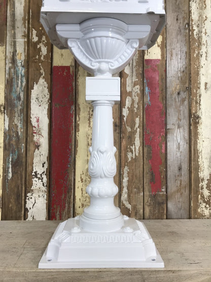 Attractive White Aluminium Post Box With Horse & Rider Design 46" Tall