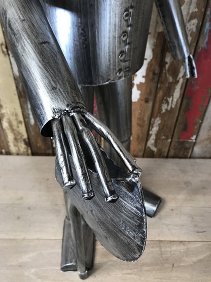 Large Tin Man Statue Figure With A Metal Heart New Tin 135cm Tall