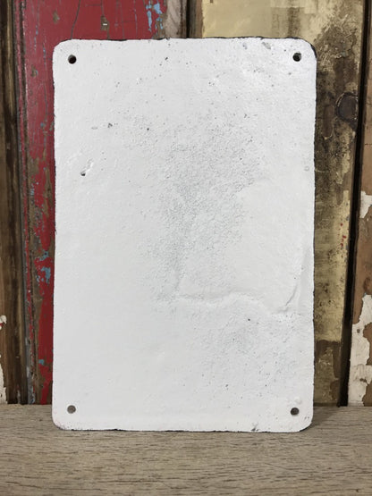 No Trespassing WE'RE TIRED OF HIDING THE BODIES Gate Wall Sign Cast Iron Metal