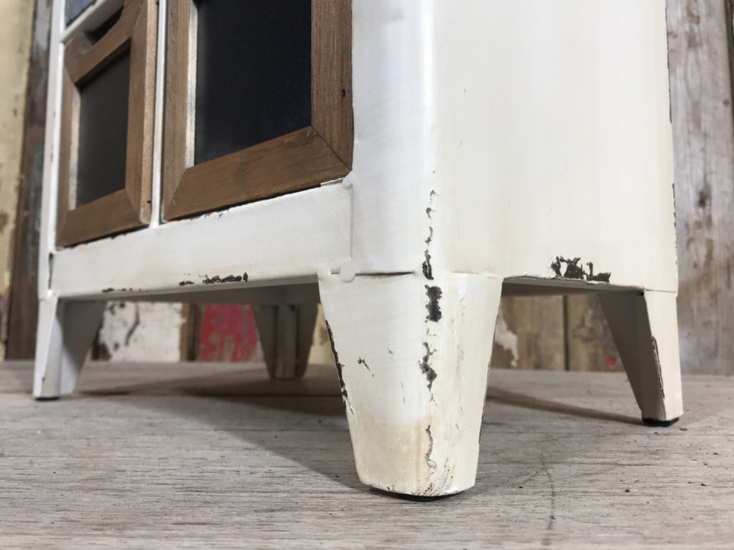 Industrial Free Standing 2' Distressed Metal Chest Of 14 Drawers Useful Cream