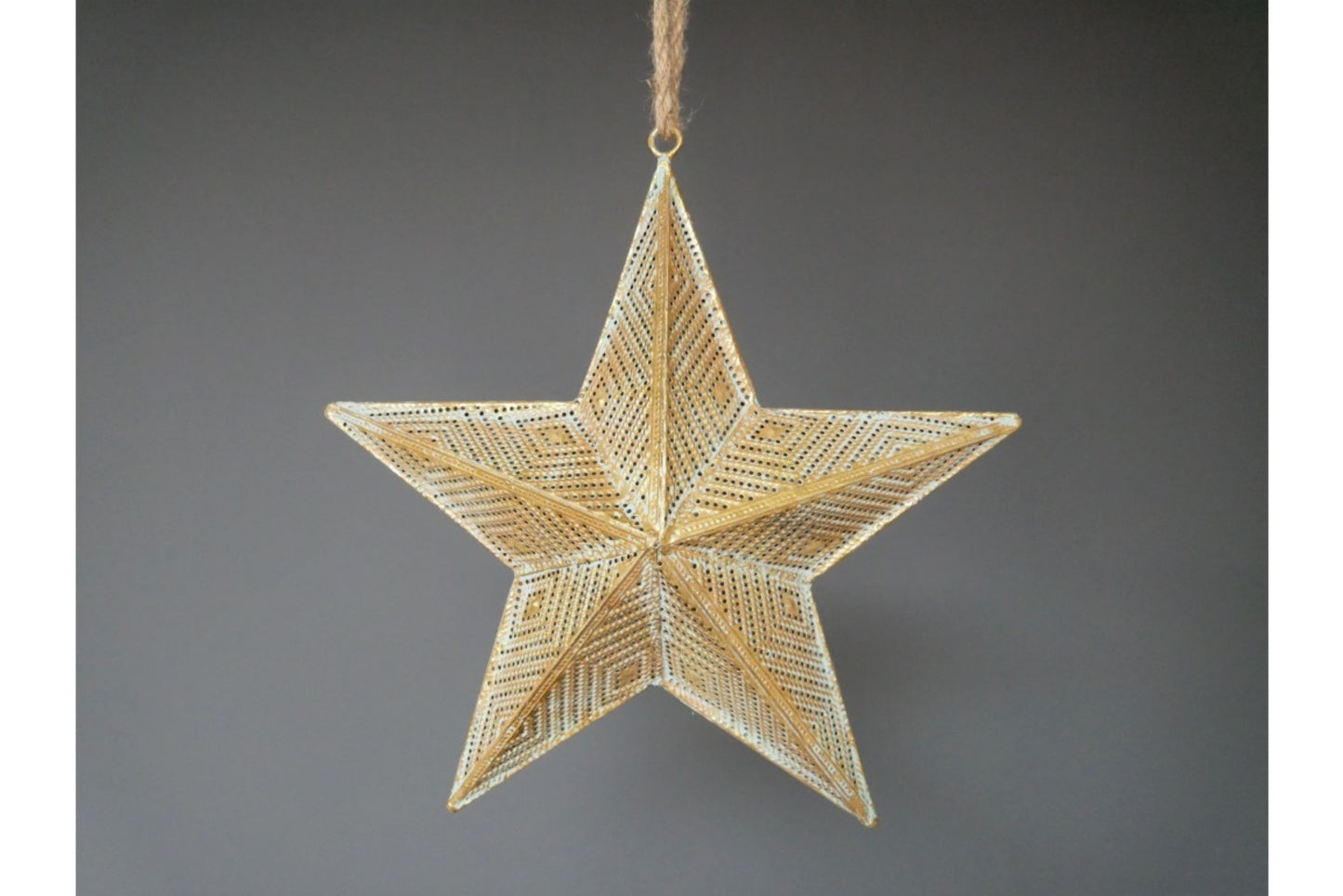 Hanging Metal Christmas Star Decoration