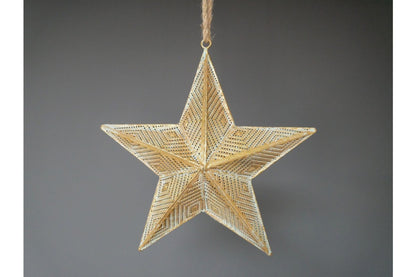 Hanging Metal Christmas Star Decoration