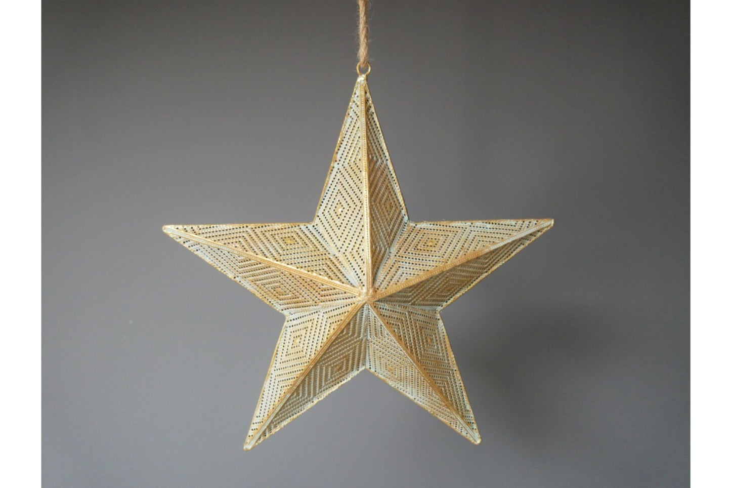 Large Metal Hanging Star Christmas Decoration