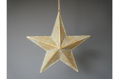 Large Metal Hanging Star Christmas Decoration