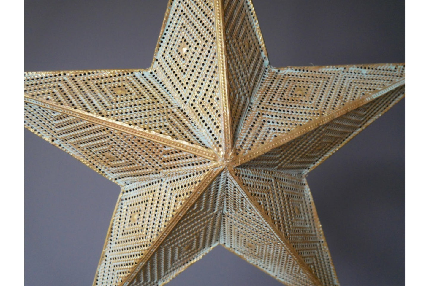 Large Metal Hanging Star Christmas Decoration