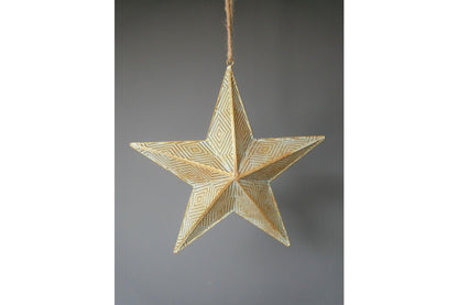 Large Metal Hanging Star Christmas Decoration