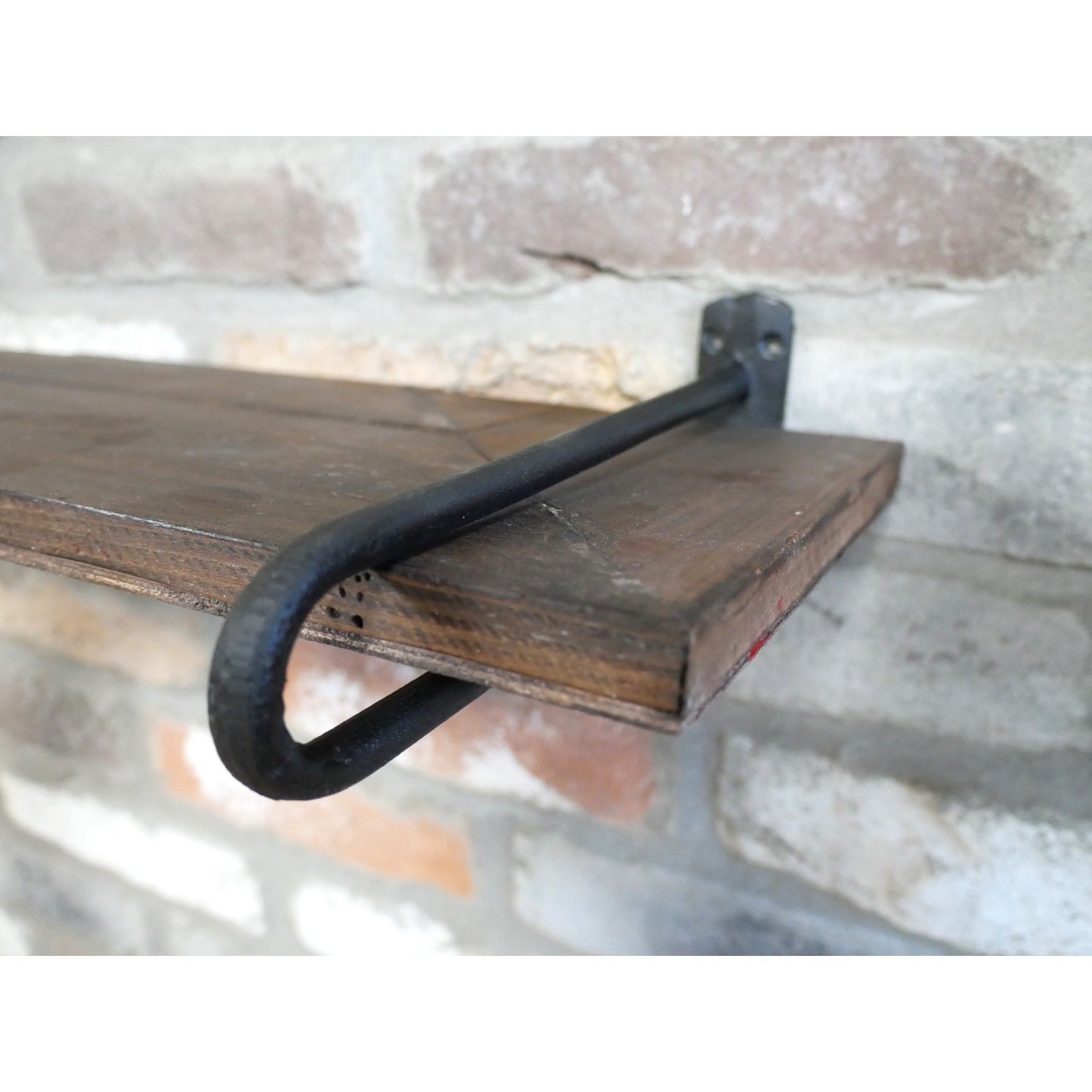 Cast Iron Brown Shelf Bracket Metal Single 3"H 1" W
