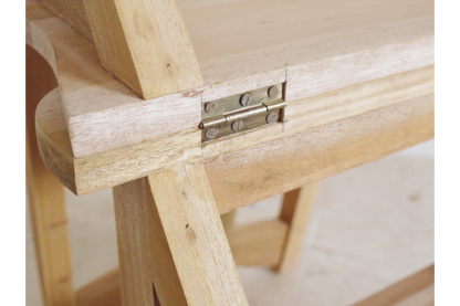 Mahongany Wooden Chair & Step Library Stool Seat Bare Wood