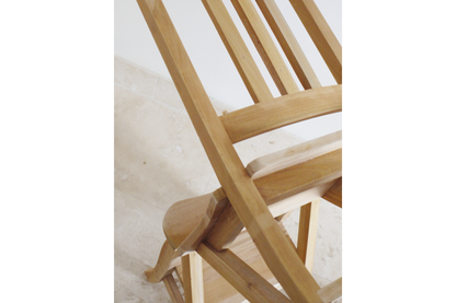 Mahongany Wooden Chair & Step Library Stool Seat Bare Wood