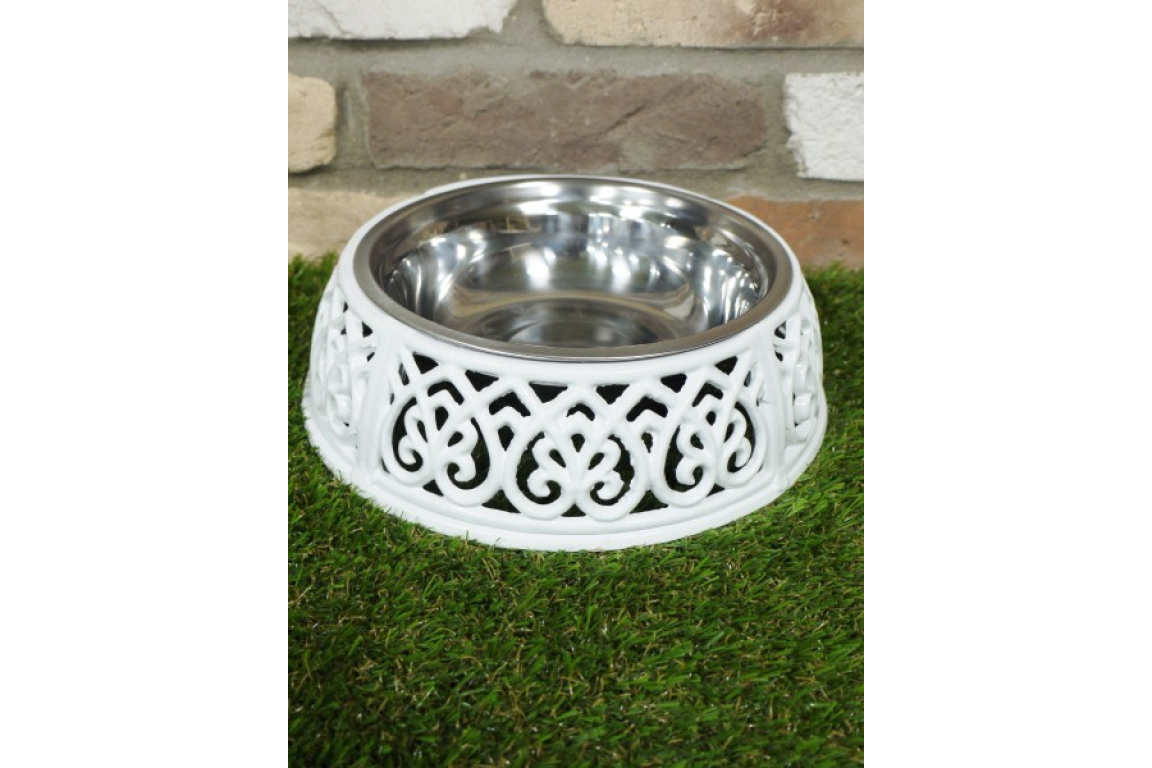 Medium Pet Feed Or Water Dish With Stand Dog Cat 20x7cm