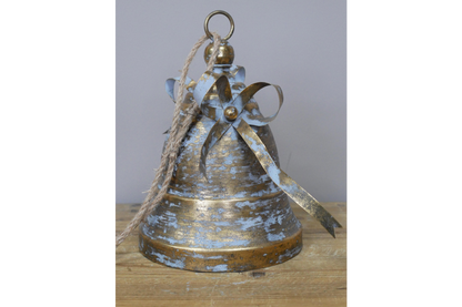 Decorative 26cm Seasonal Christmas Metal Bell Decoration Display