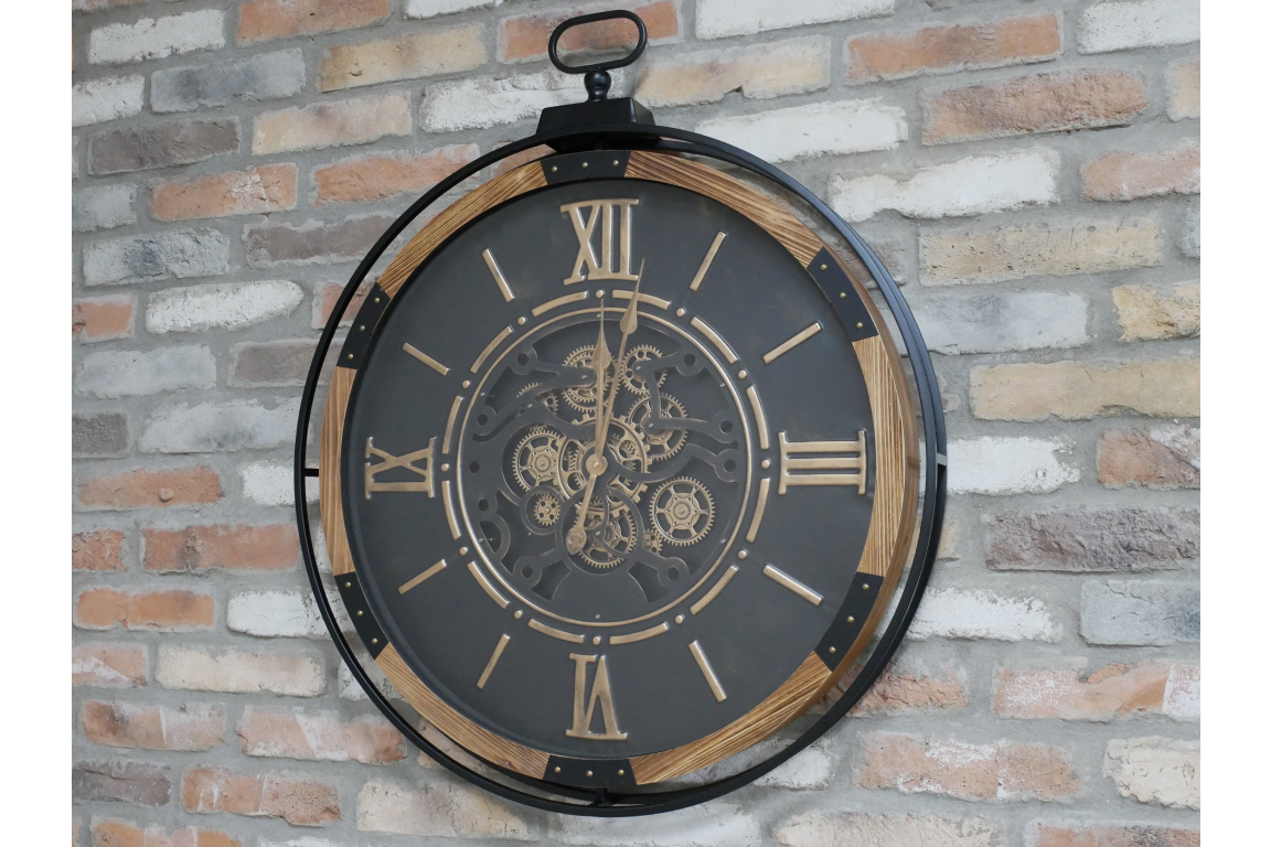 74cm Diameter Wall Hanging Clock Roman Numerals