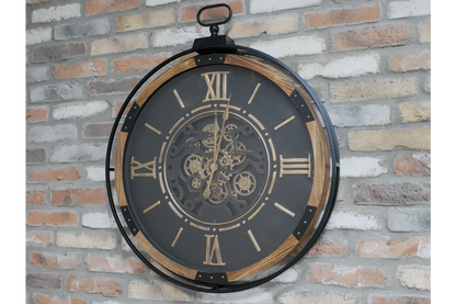 74cm Diameter Wall Hanging Clock Roman Numerals