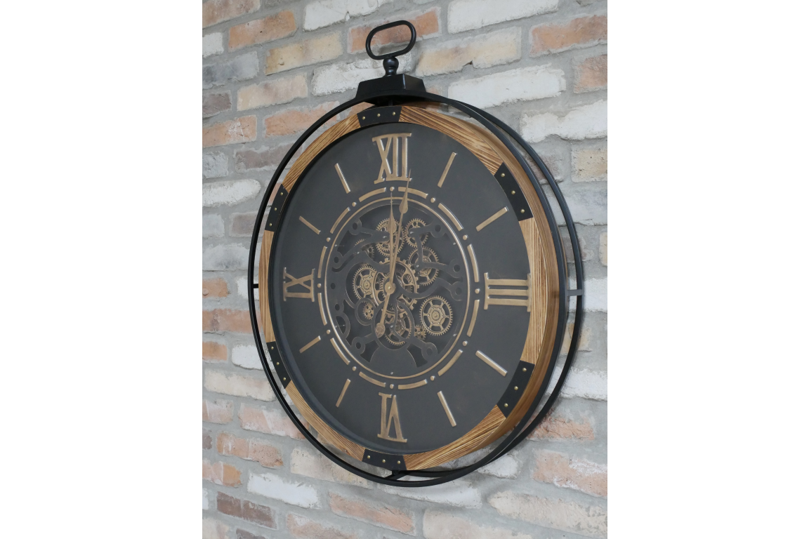 74cm Diameter Wall Hanging Clock Roman Numerals