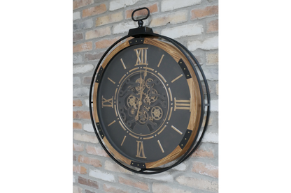 74cm Diameter Wall Hanging Clock Roman Numerals